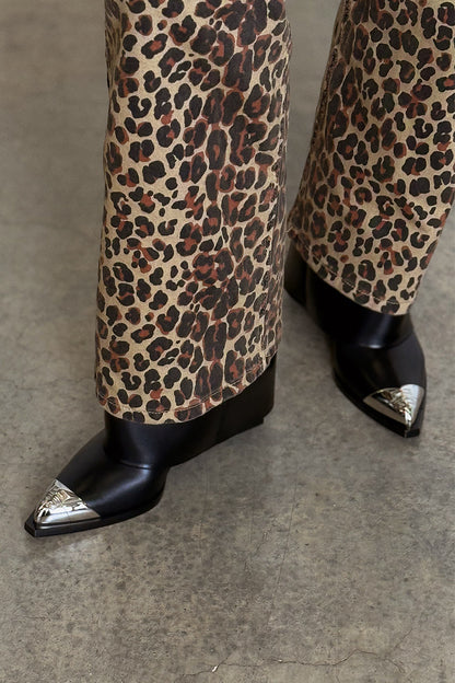 Leopard Lucia Scallop Detail Jeans