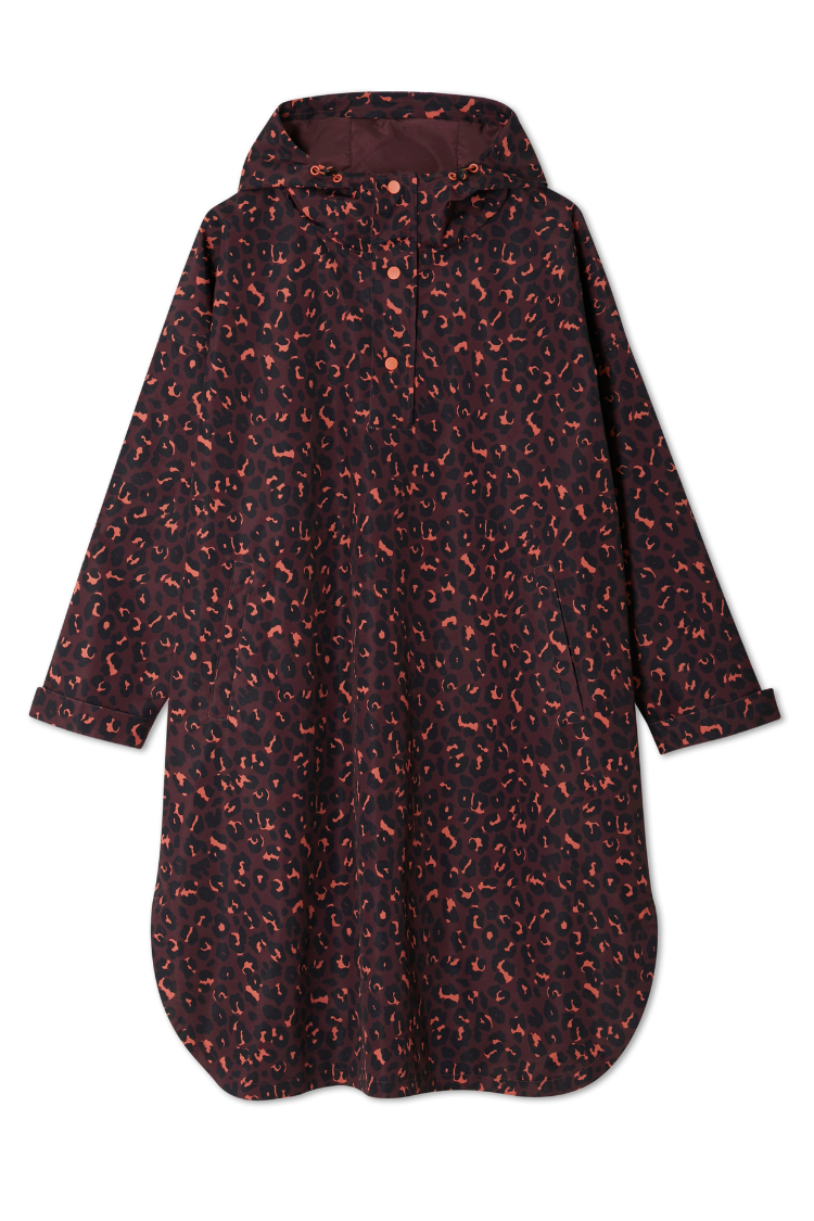 Dark Leopard Rain Mac