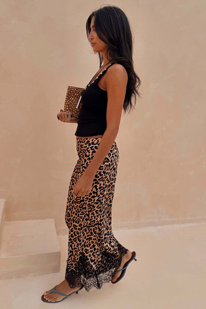 Leopard Lace Midi Maeva Skirt