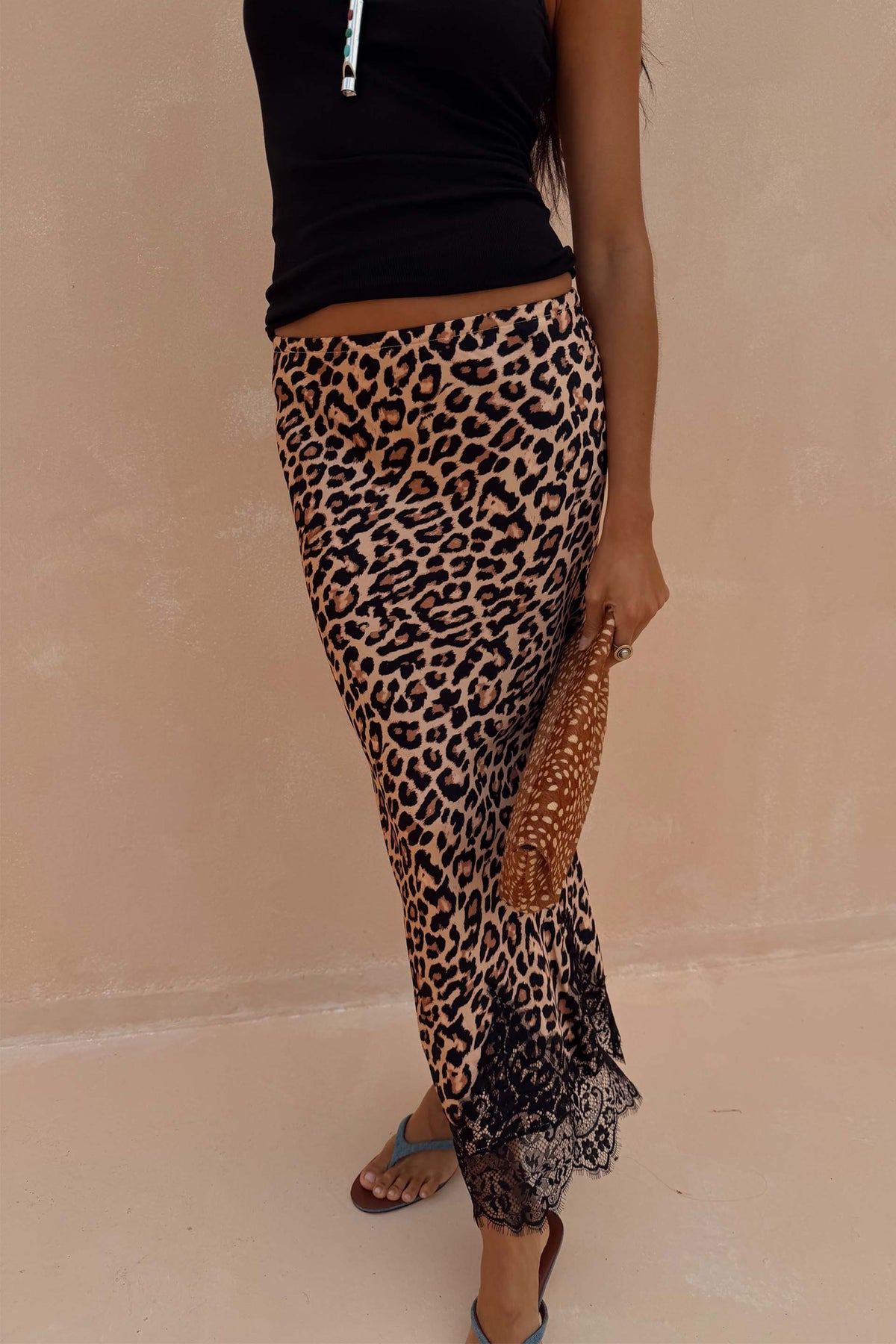 Leopard Lace Midi Maeva Skirt