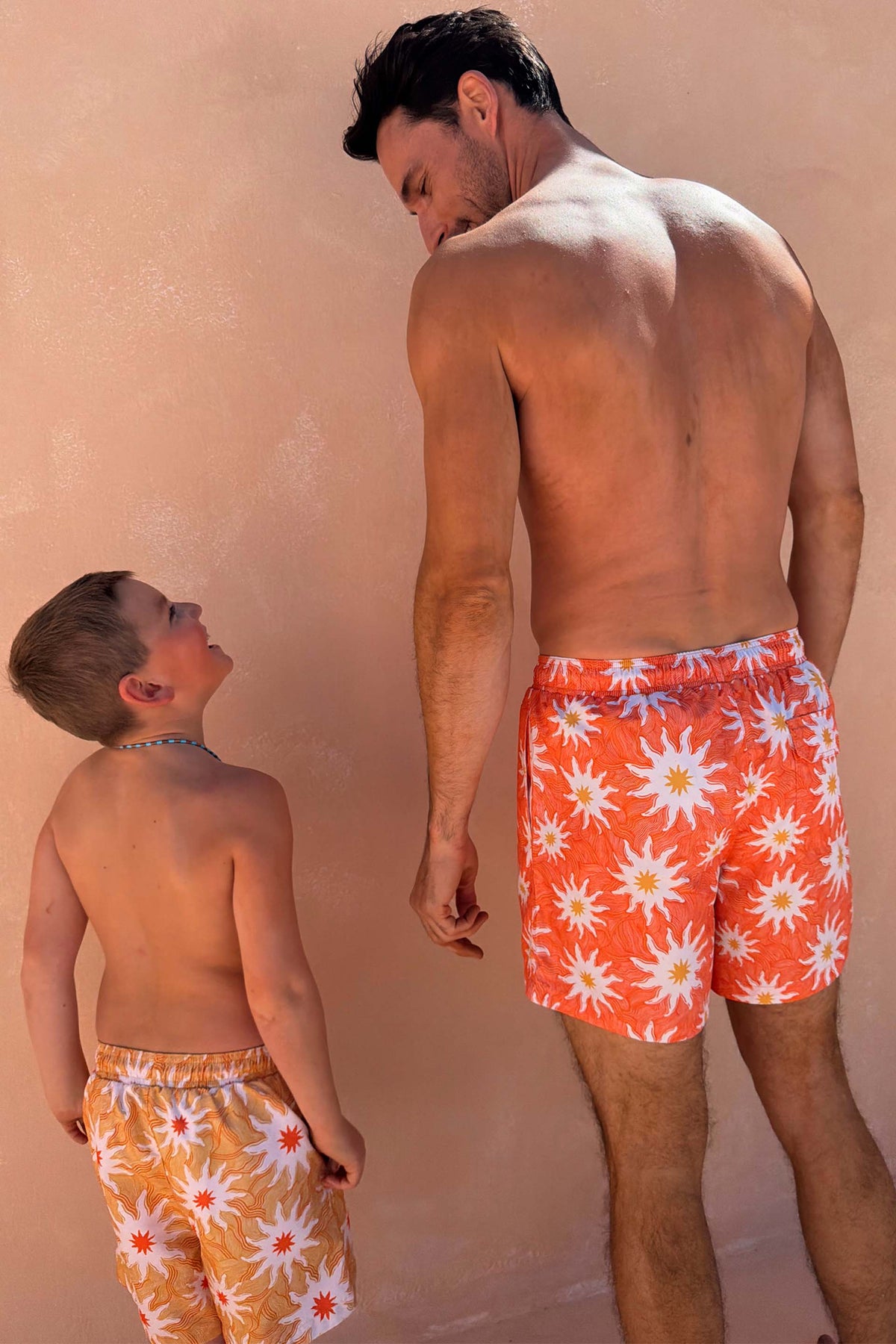 Men's Orange Sun Swim Shorts