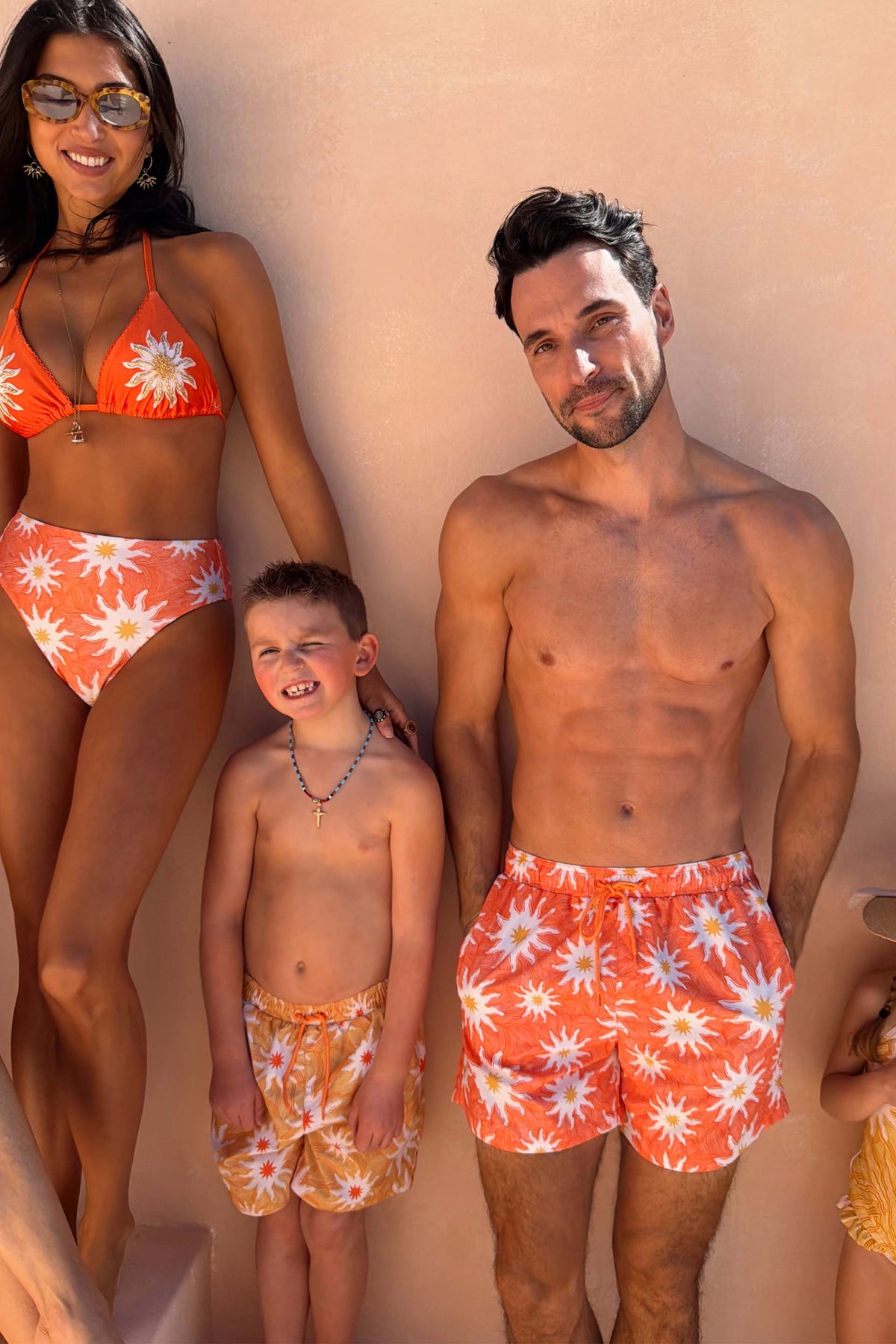 Men's Orange Sun Swim Shorts