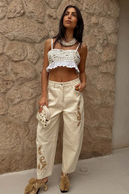 Cream Mirror Gabbi Top