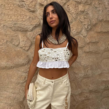 Cream Mirror Gabbi Top