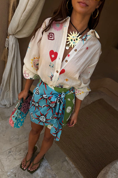 Morocco Mini Wrap Skirt