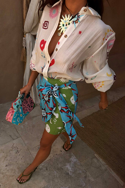 Morocco Mini Wrap Skirt