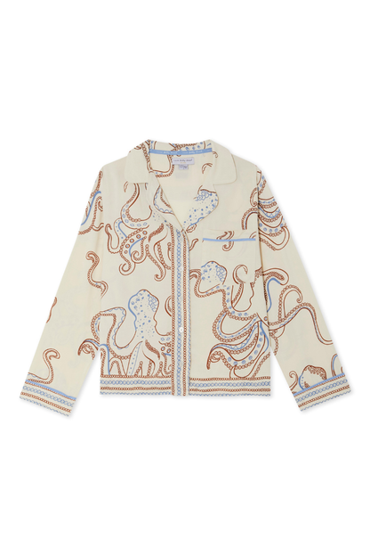 Cream Octopus Button Through Pyjamas