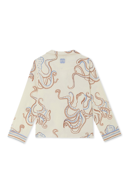 Cream Octopus Button Through Pyjamas