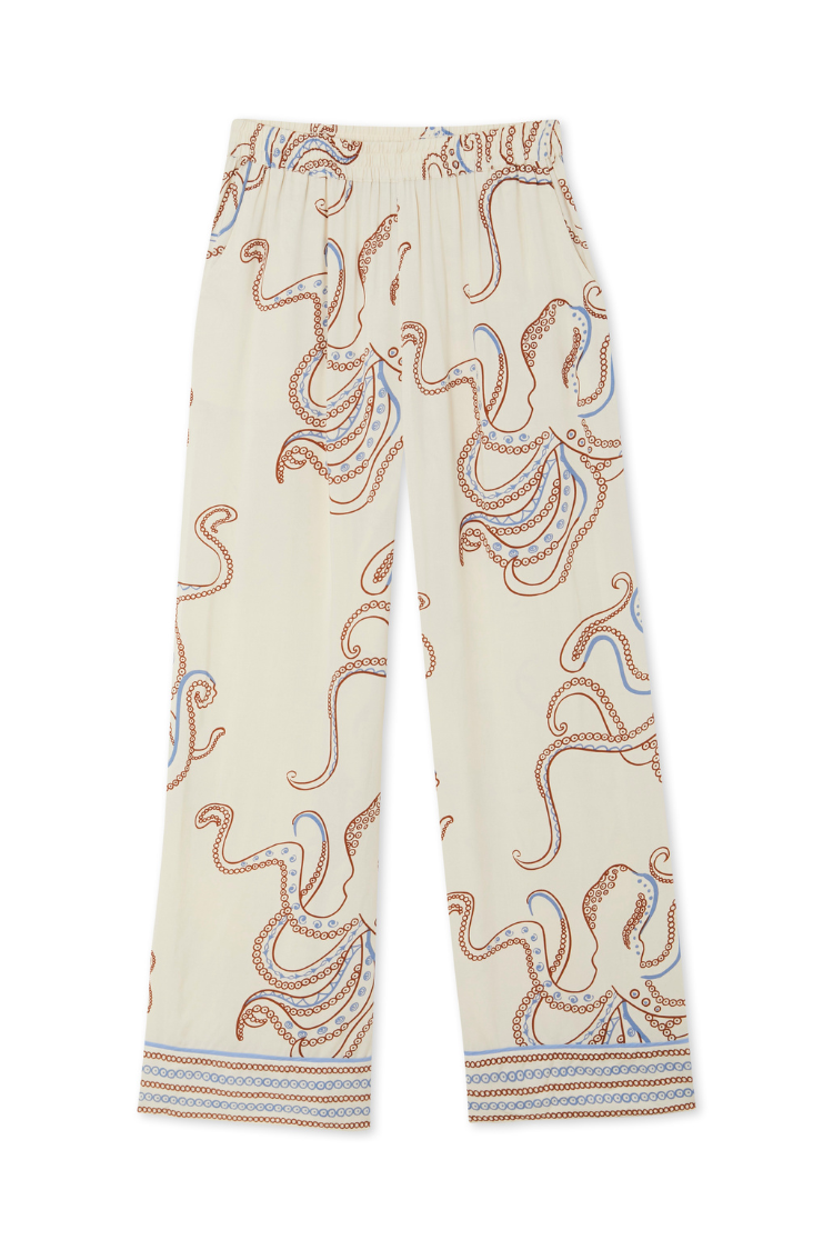 Cream Octopus Button Through Pyjamas