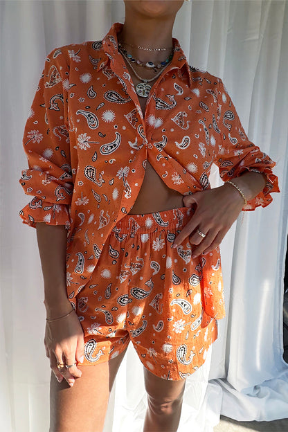 Orange Leopard Elissa Short