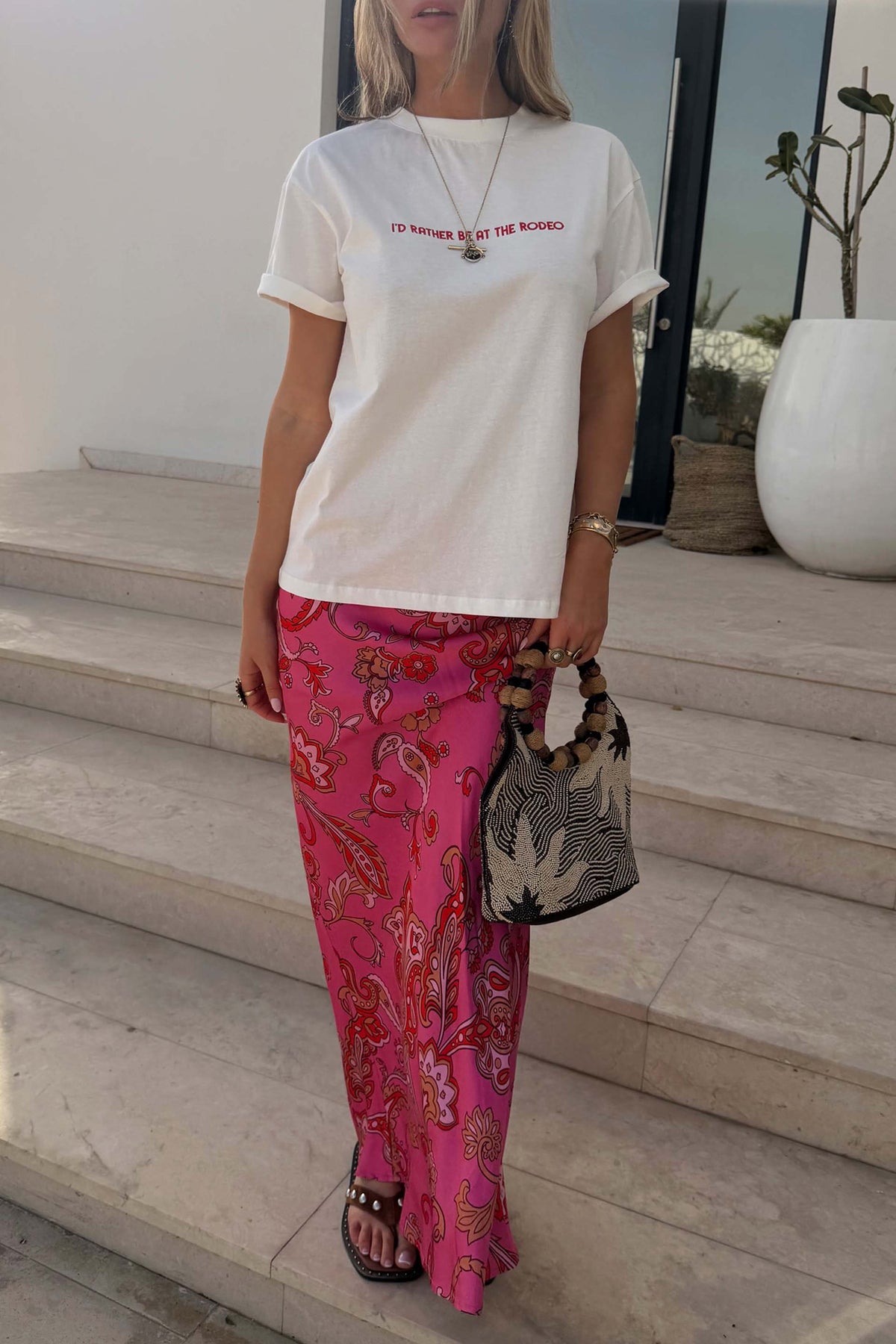 Pink Paisley Dorris Skirt