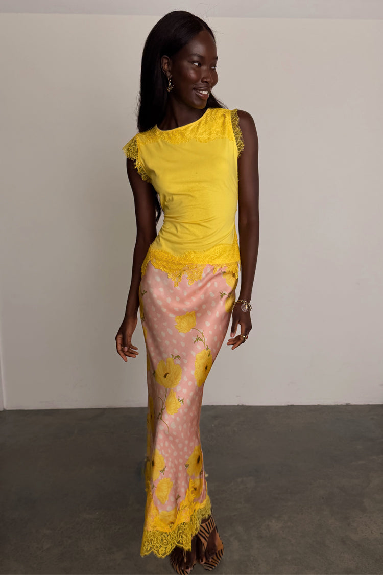 Pink Fawn Poppy Midi Maeva Skirt