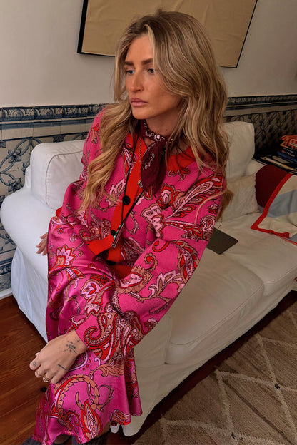 Pink Paisley Oslo Cardigan