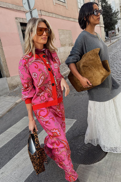 Pink Paisley Oslo Cardigan
