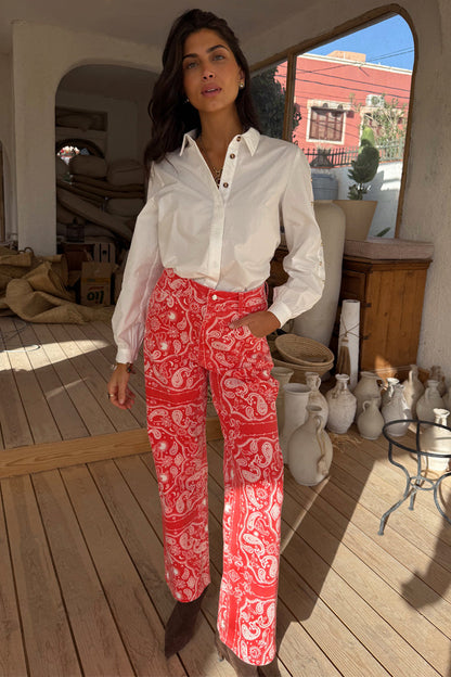 Red Bandana Jeans