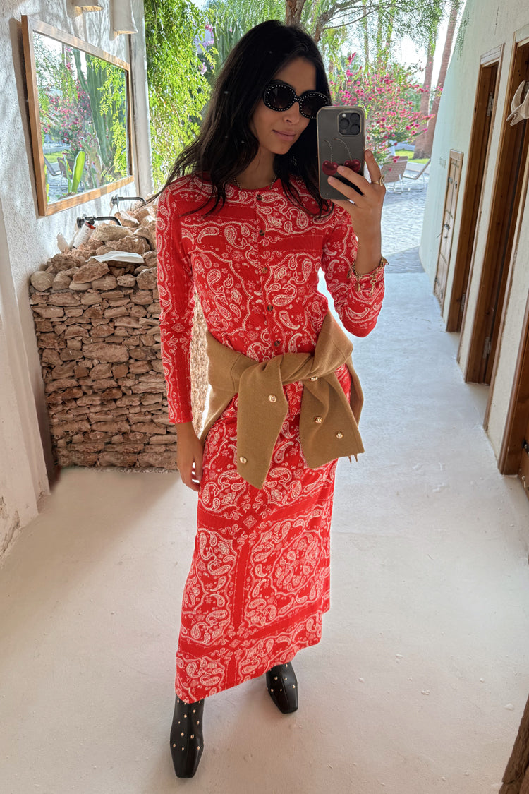 Red Bandana Rib Dorris Skirt