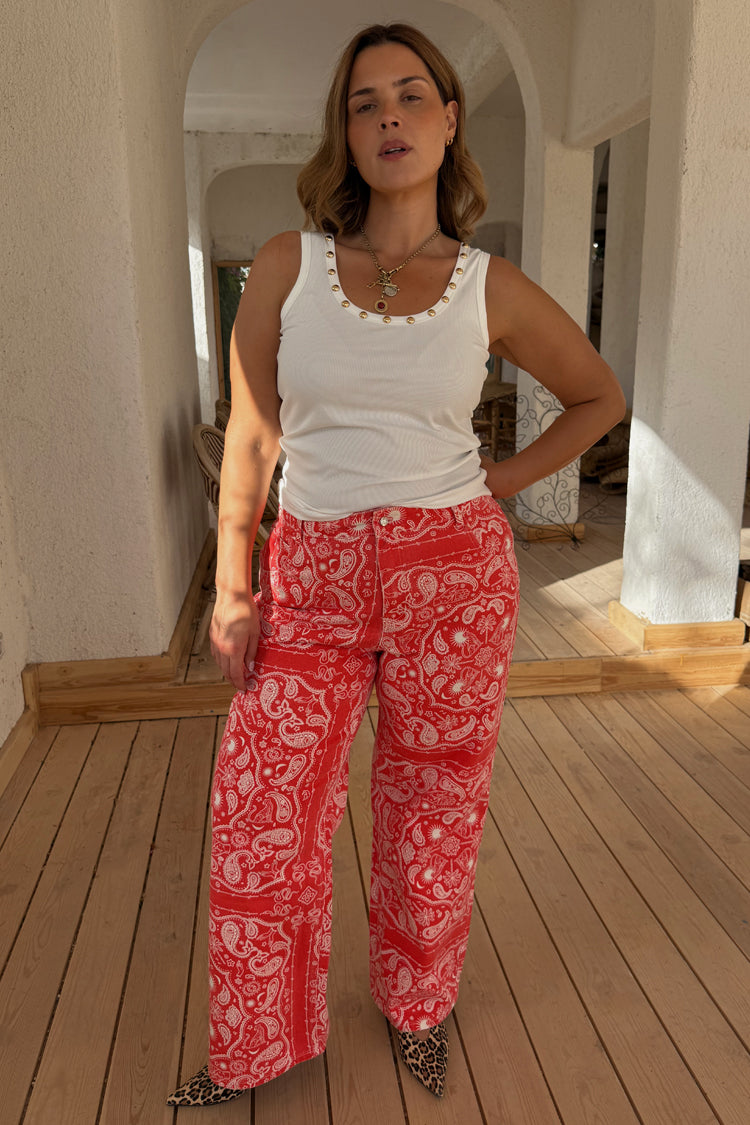 Red Bandana Jeans