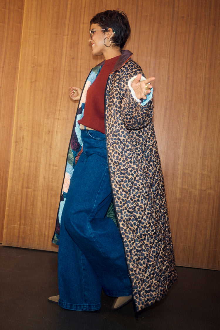 Navy Abstract Coat