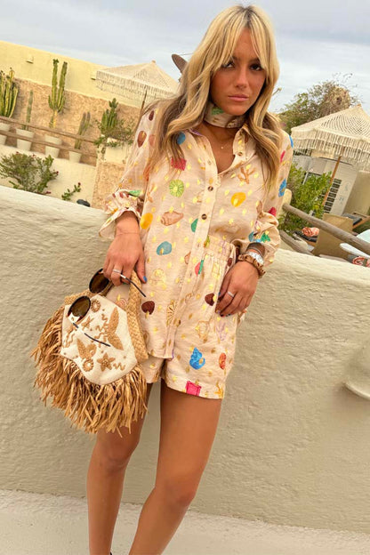 Cream Shell Elissa Shorts