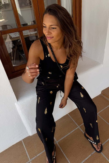 Black Shell Elissa Trousers Petite