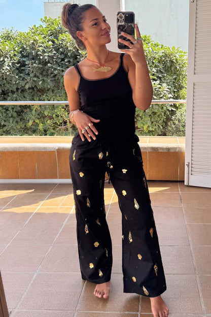 Black Shell Elissa Trousers Petite