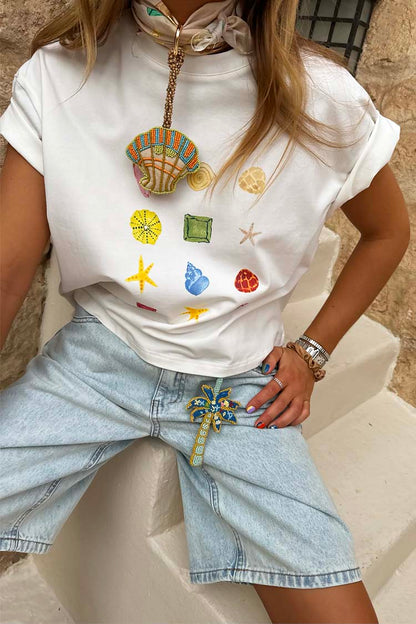 White Shell Ioana T Shirt