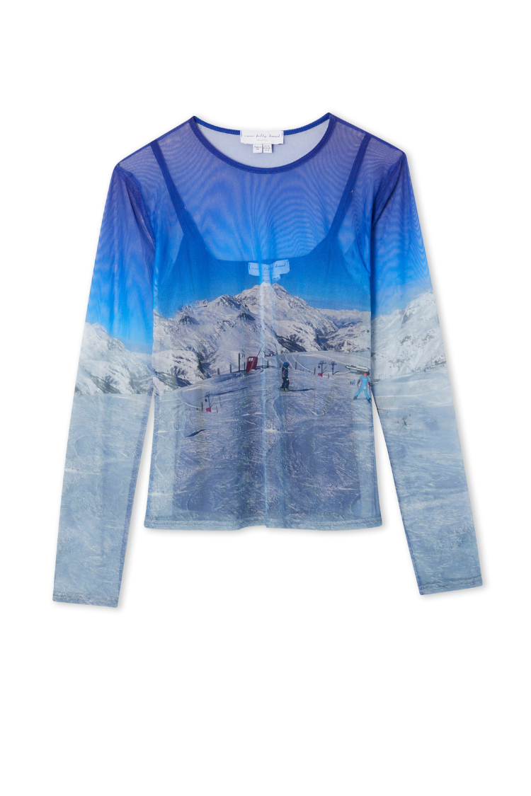 Ski Slopes Mesh Long Sleeve Top