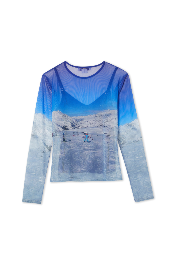 Ski Slopes Mesh Long Sleeve Top