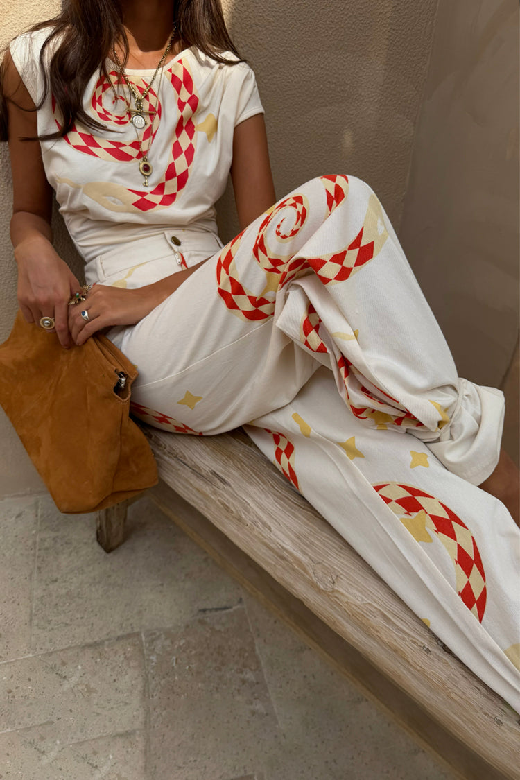 Snake Tie Side Trousers