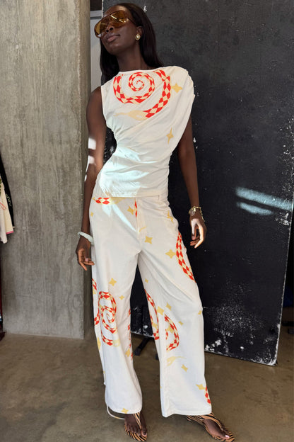 Snake Tie Side Trousers