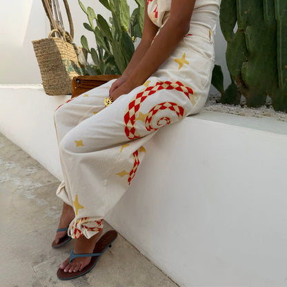 Snake Tie Side Trousers