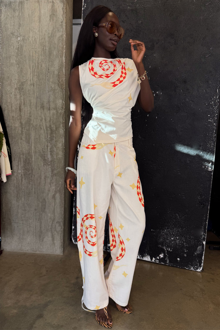 Snake Tie Side Trousers