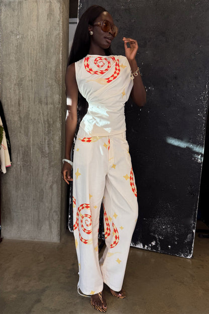 Snake Tie Side Trousers