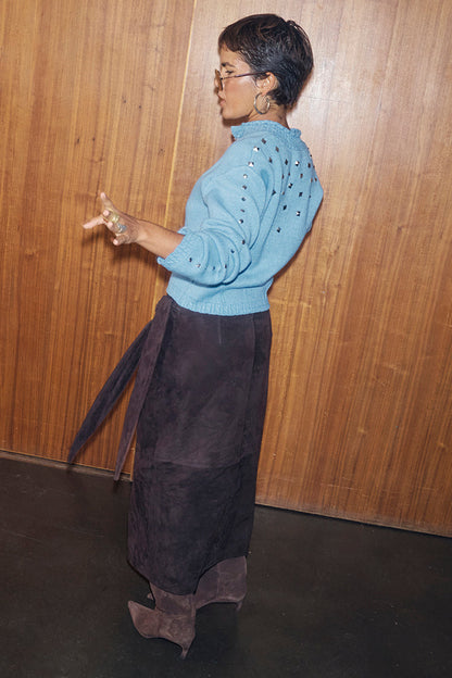 Chocolate Suede Jaspre Skirt