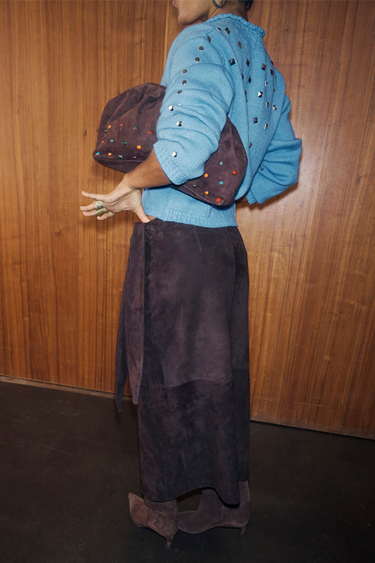 Chocolate Suede Jaspre Skirt