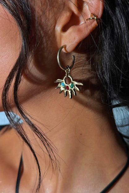 Deloris Sun Hoop Earrings