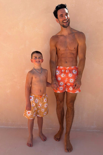 Boy's Yellow Sun Swim Shorts