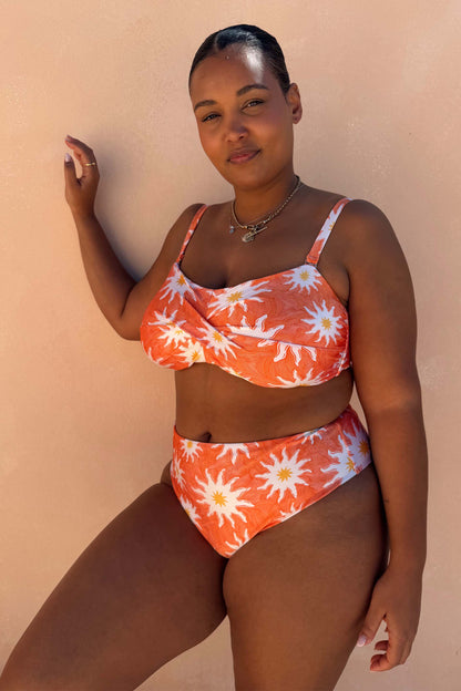 Orange Sun Bandeau Bikini Top