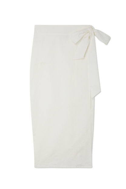 White Linen Jaspre Skirt
