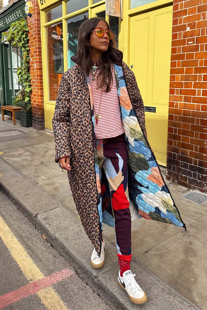 Navy Abstract Coat