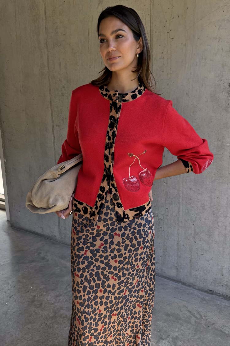 Cherry Holly Cardigan