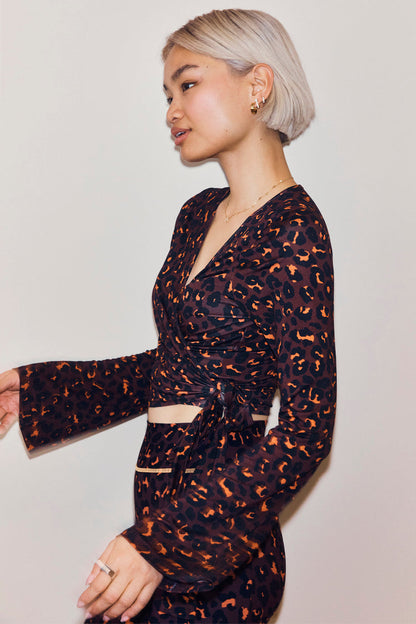 Dark Leopard Ballet Wrap