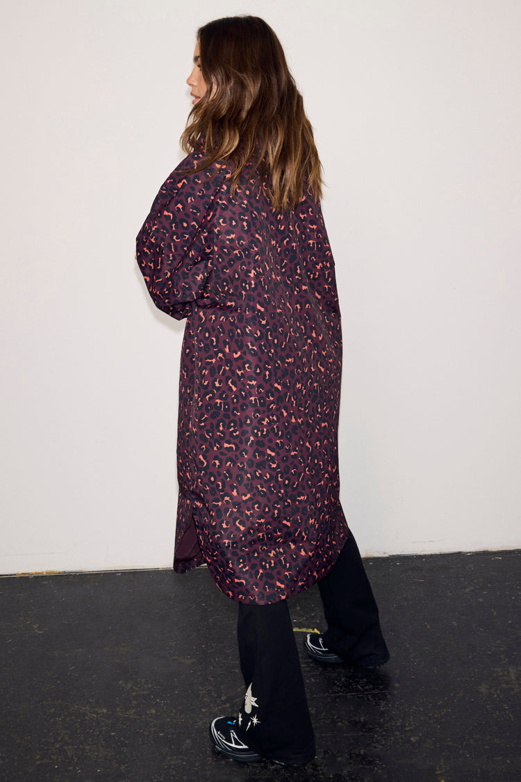 Dark Leopard Rain Mac