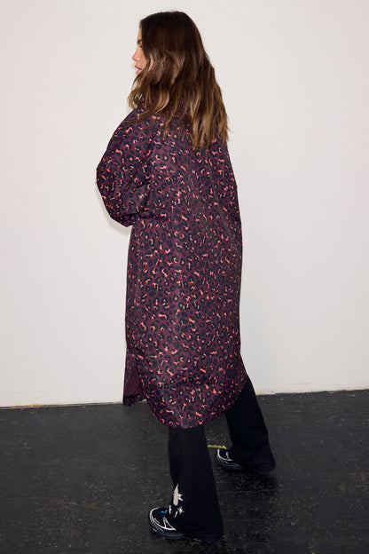 Dark Leopard Rain Mac