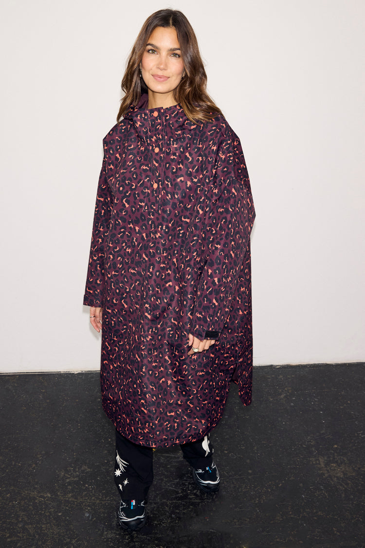 Dark Leopard Rain Mac