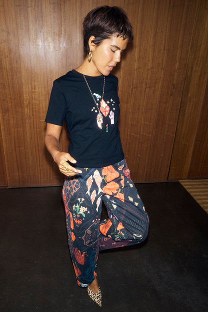 Night Garden Barrel Jeans