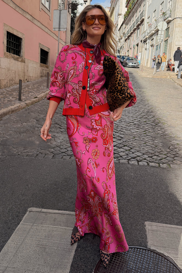 Pink Paisley Dorris Skirt