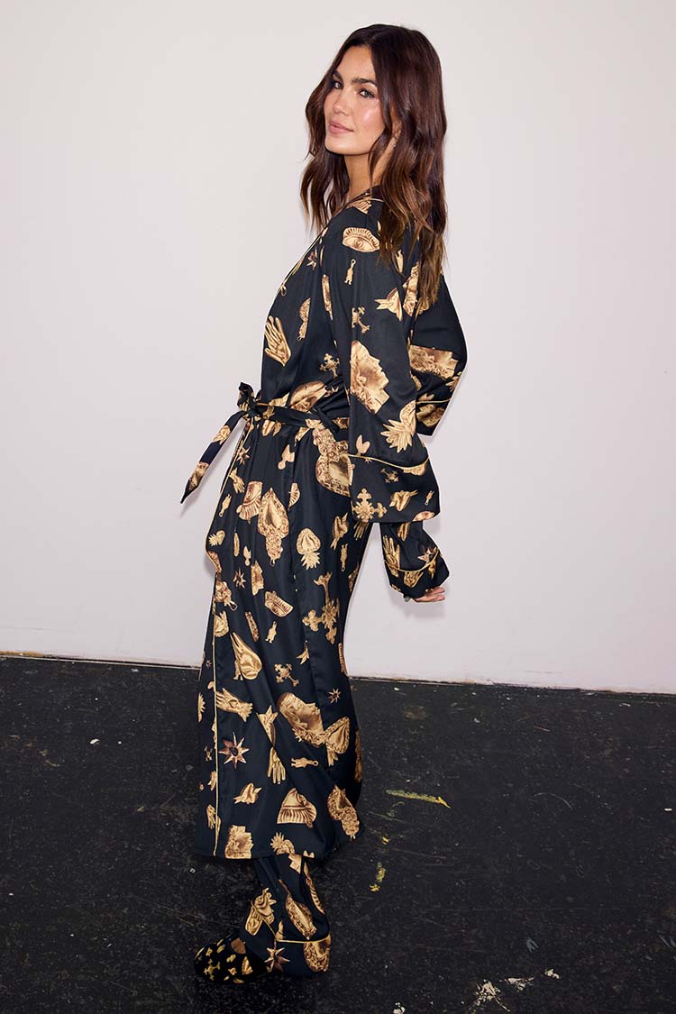 Deloris Satin Robe