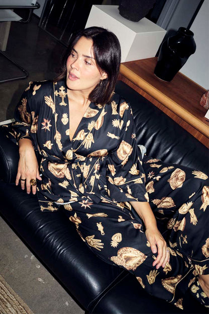 Deloris Satin Robe