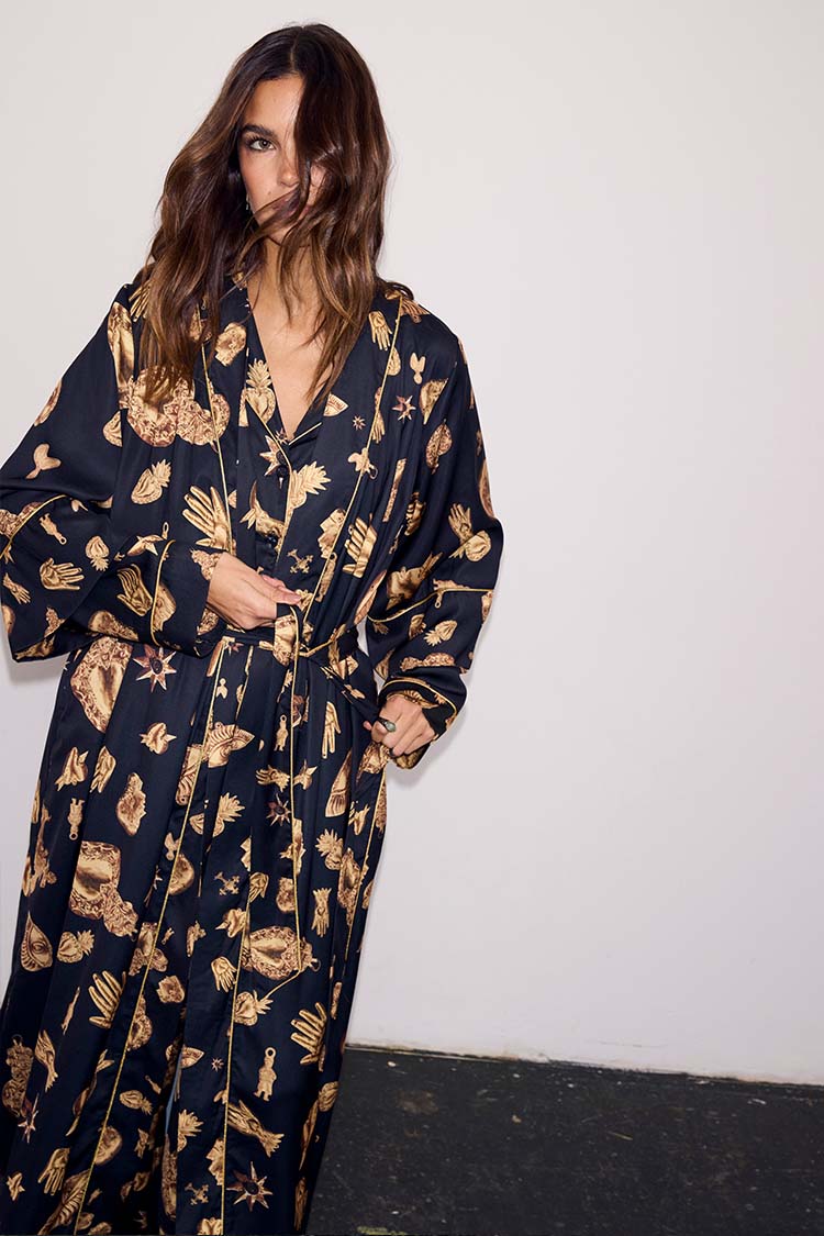 Deloris Satin Robe